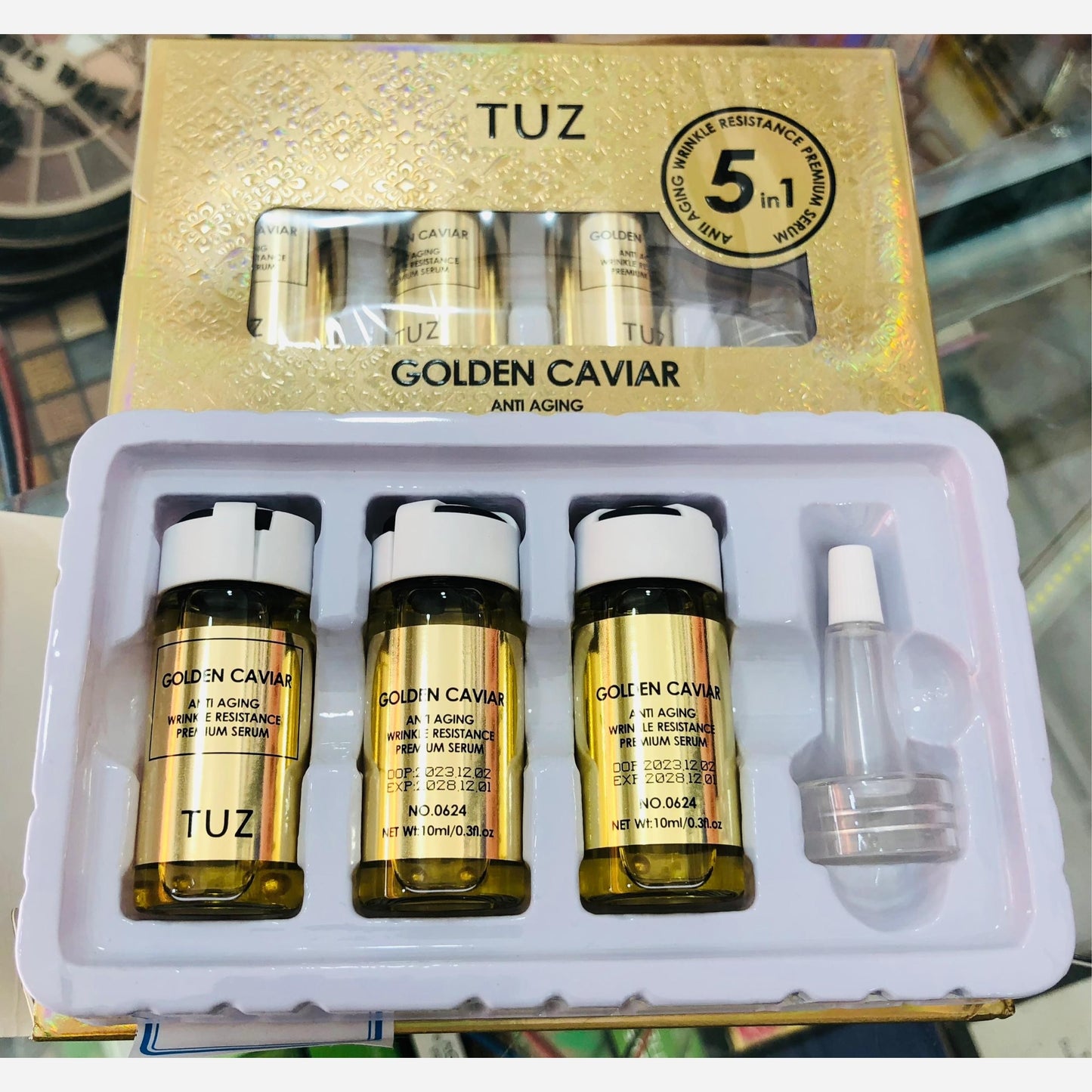 SÉRUM PREMIUM ANTIEDAD 5 EN 1 CON EXTRACTO DE CAVIAR